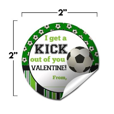 AmandaCreation Soccer Valentine Envelope Seals 40pc Image 3