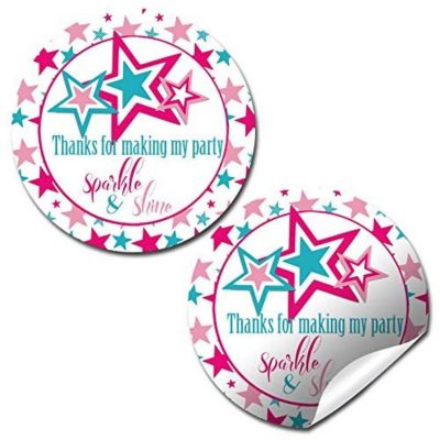 AmandaCreation Sparkle &amp; Shine Stars Envelope Seals 40pc. Image 1