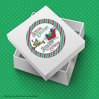 AmandaCreation Special Delivery Reindeer Envelope Seals 40pc Image 1