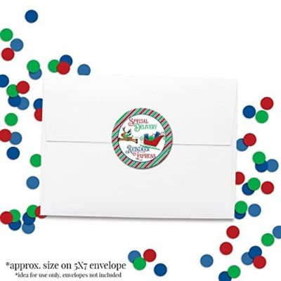 AmandaCreation Special Delivery Reindeer Envelope Seals 40pc Image 2