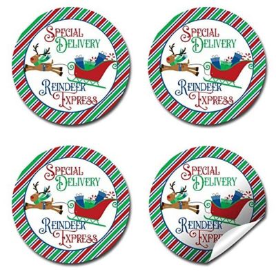 AmandaCreation Special Delivery Reindeer Envelope Seals 40pc Image 3