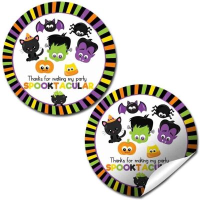 AmandaCreation Spooktacular Characters Envelope Seals 40pc Image 1