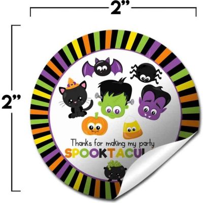 AmandaCreation Spooktacular Characters Envelope Seals 40pc Image 1