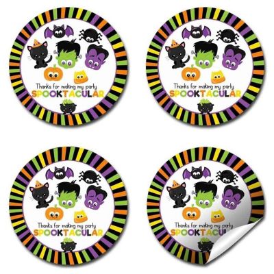 AmandaCreation Spooktacular Characters Envelope Seals 40pc Image 3