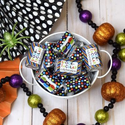 AmandaCreation Spooktacular Cupcake Mini Candybar Wrappers 45pcs Image 1