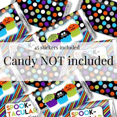 AmandaCreation Spooktacular Cupcake Mini Candybar Wrappers 45pcs Image 3