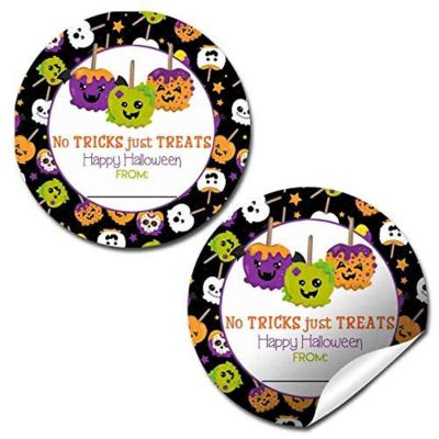 AmandaCreation Spooky Candy Apple Envelope Seals 40pc. Image 1
