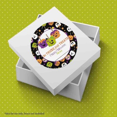 AmandaCreation Spooky Candy Apple Envelope Seals 40pc. Image 2