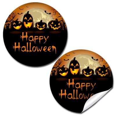 AmandaCreation Spooky Jack O' Lantern Envelope Seals 40pc Image 1
