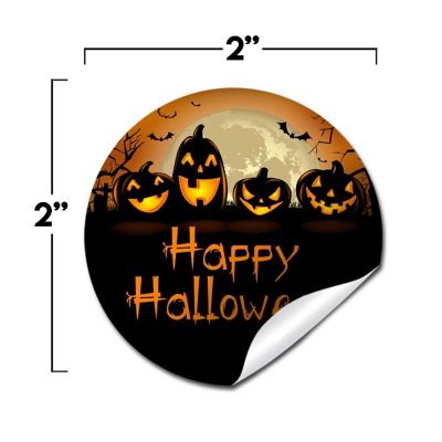 AmandaCreation Spooky Jack O' Lantern Envelope Seals 40pc Image 1
