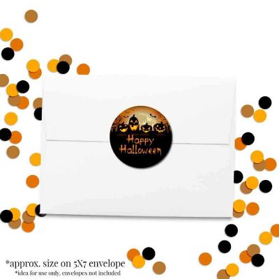 AmandaCreation Spooky Jack O' Lantern Envelope Seals 40pc Image 3