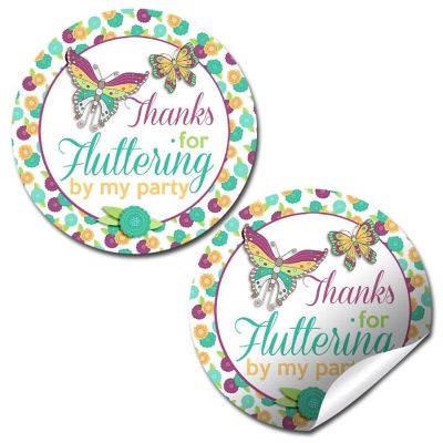 AmandaCreation Spring Butterfly Envelope Seals 40pc. Image 1
