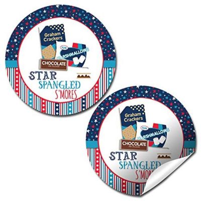 AmandaCreation Star Spangled S'more Envelope Seals 40pc Image 1