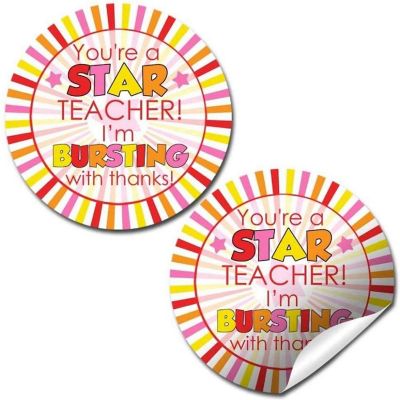 AmandaCreation Starburst Appreciation Envelope Seals 40pc. Image 1