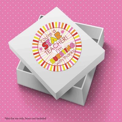 AmandaCreation Starburst Appreciation Envelope Seals 40pc. Image 1