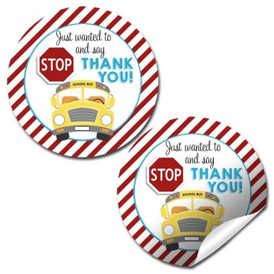 AmandaCreation Stop Sign Bus Appreciation Stickers 40pc. Image 1