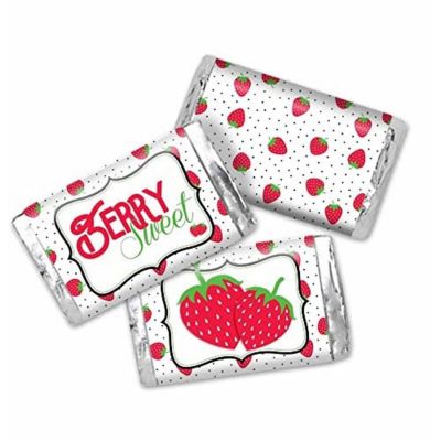 AmandaCreation Strawberry Berry Mini Candybar Wrappers 45pcs Image 1