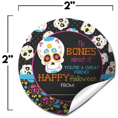 AmandaCreation Sugar Skull Great Friend Envelope Seals 40pc. Image 1