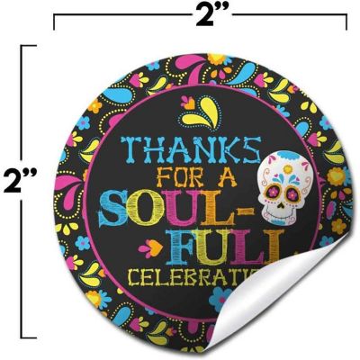 AmandaCreation Sugar Skull Halloween Envelope Seals 40pc Image 1