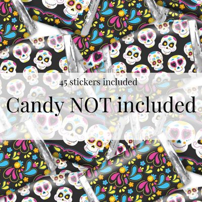 AmandaCreation Sugar Skull Mini Candybar Wrappers 45pcs Image 1
