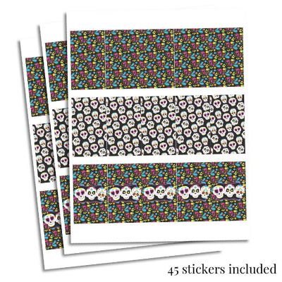 AmandaCreation Sugar Skull Mini Candybar Wrappers 45pcs Image 3
