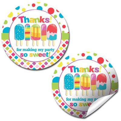 AmandaCreation Summertime Popsicle Envelope Seals 40pc. Image 1