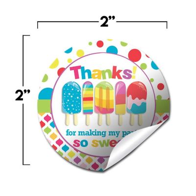 AmandaCreation Summertime Popsicle Envelope Seals 40pc. Image 1
