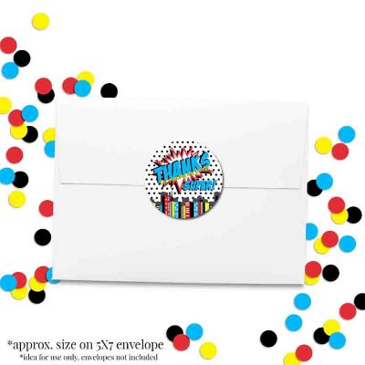 AmandaCreation Super Hero Envelope Seals 40pc. Image 1