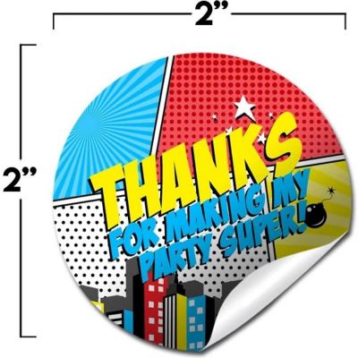 AmandaCreation Super Hero Envelope Seals 40pc. Image 2