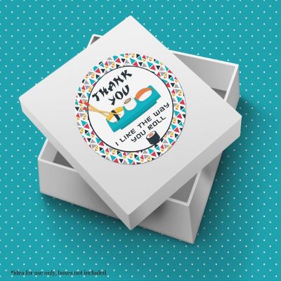 AmandaCreation Sushi Roll Envelope Seals 40pc. Image 1