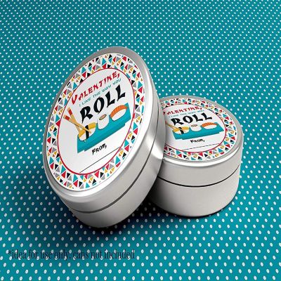 AmandaCreation Sushi Roll Valentine Envelope Seals 40pc Image 2
