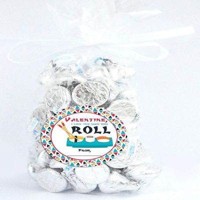 AmandaCreation Sushi Roll Valentine Envelope Seals 40pc Image 3