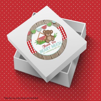 AmandaCreation Teddy Bear Picnic Envelope Seals 40pc. Image 1