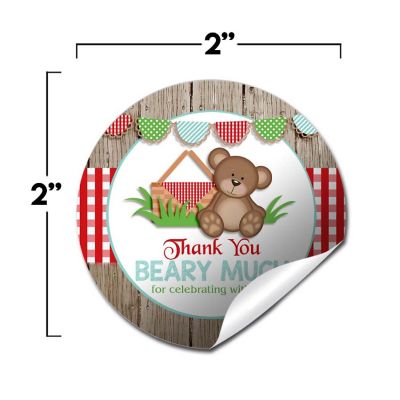 AmandaCreation Teddy Bear Picnic Envelope Seals 40pc. Image 2