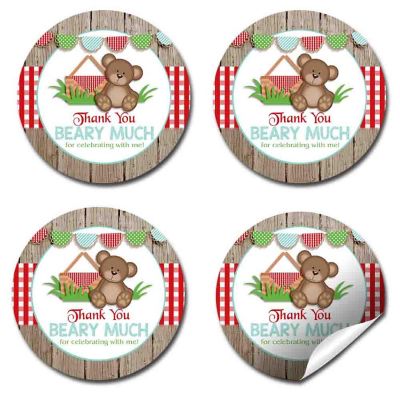 AmandaCreation Teddy Bear Picnic Envelope Seals 40pc. Image 3