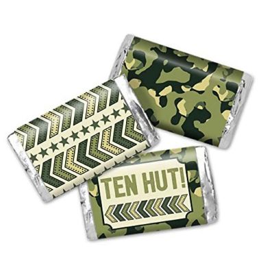 AmandaCreation Ten Hut Army Mini Candybar Wrappers 45pc Image 1