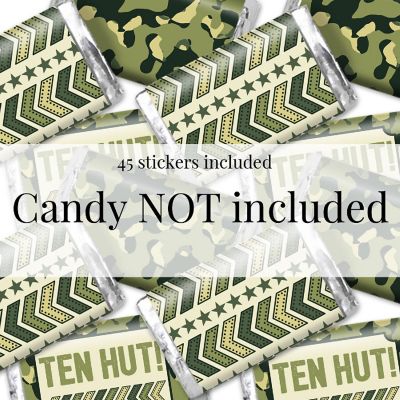 AmandaCreation Ten Hut Army Mini Candybar Wrappers 45pc Image 1