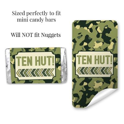 AmandaCreation Ten Hut Army Mini Candybar Wrappers 45pc Image 3