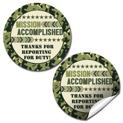 AmandaCreation Ten Hut! Envelope Seals 40pc. Image 1