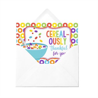 AmandaCreation Thankful For You Fruity Cereal Blank Card 2pcs. Image 3