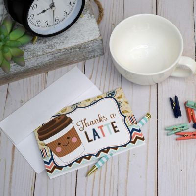 AmandaCreation Thanks A Latte Greeting Card 2pc. Image 1