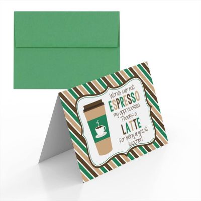 AmandaCreation Thanks A Latte Greeting Card 2pc. Image 1