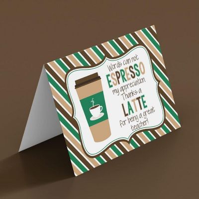 AmandaCreation Thanks A Latte Greeting Card 2pc. Image 2