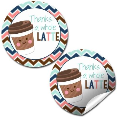 AmandaCreation Thanks a Whole Latte Envelope Seals 40pc. Image 1