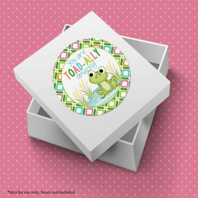 AmandaCreation Toad-Ally Amazing Frog Envelope Seals 40pc. Image 1