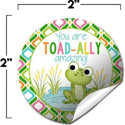 AmandaCreation Toad-Ally Amazing Frog Envelope Seals 40pc. Image 2