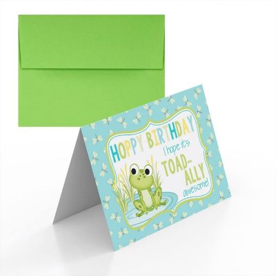 AmandaCreation TOAD-ALLY Awesome Frog Greeting Card 2pc. Image 1