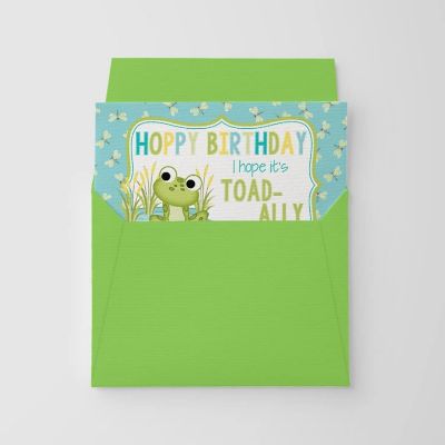 AmandaCreation TOAD-ALLY Awesome Frog Greeting Card 2pc. Image 1