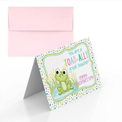 AmandaCreation Toad-ally Great Teacher Greeting Card 2pc. Image 1