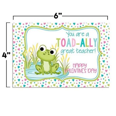 AmandaCreation Toad-ally Great Teacher Greeting Card 2pc. Image 2